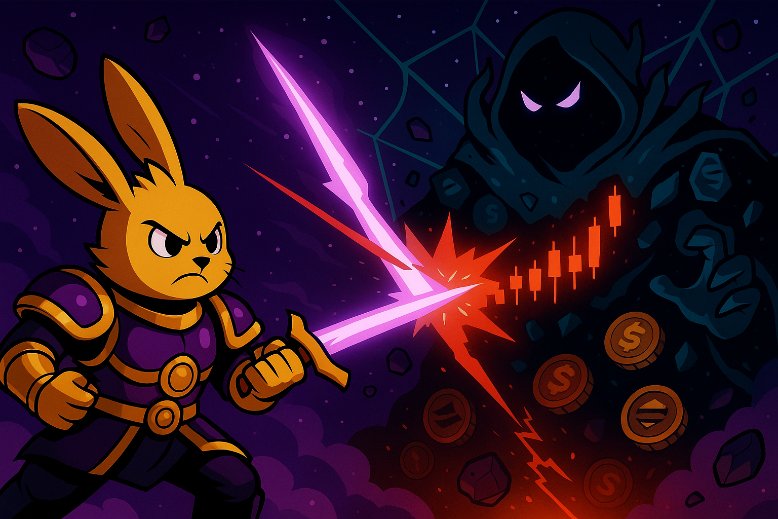 Bunny DeBanker battling The Deployor